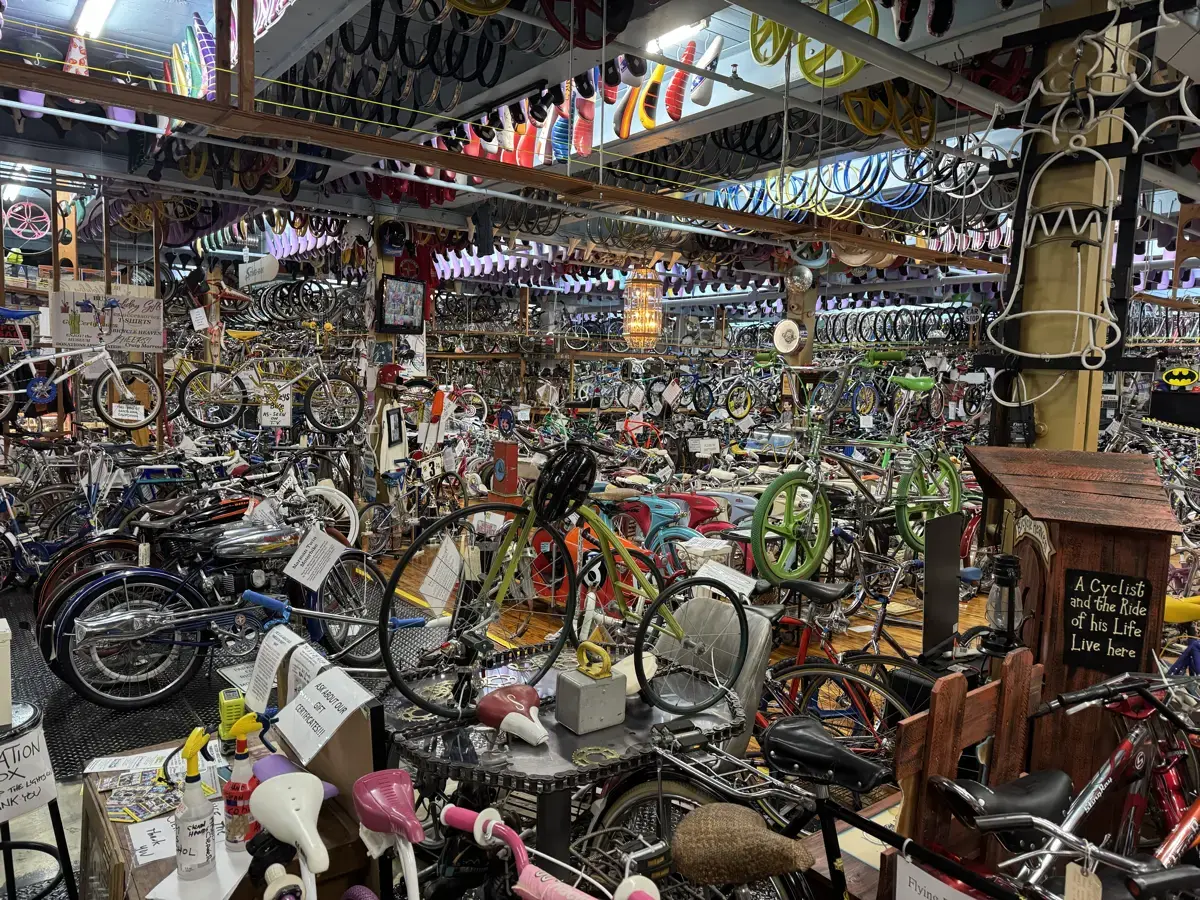 Bicycle Heaven museum main room
