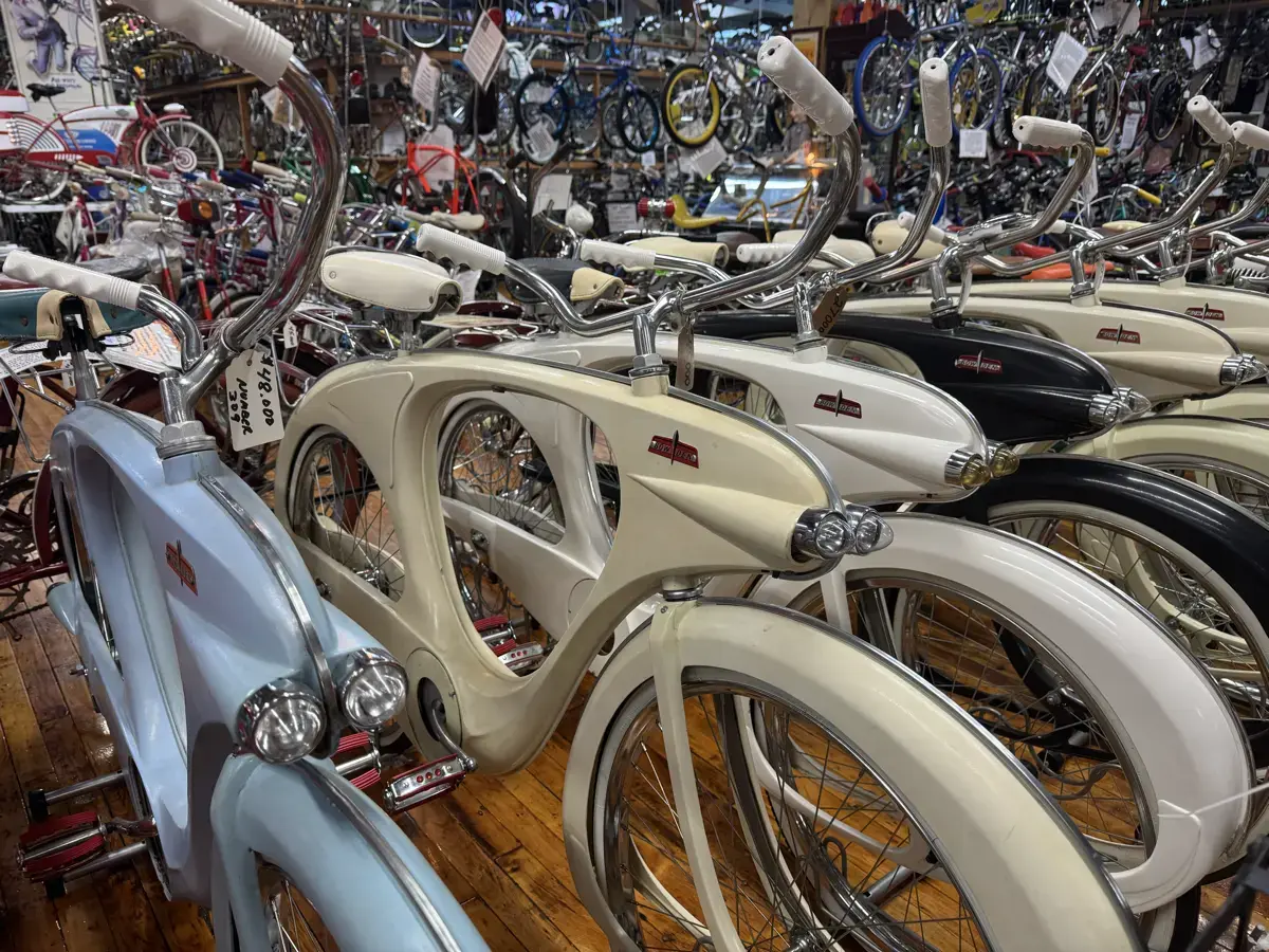 Retro-futuristic Schwinn bikes with unusual fenders